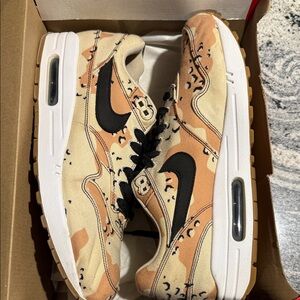 Nike Air Max 1 “Desert Camo” Beige and Black Sneakers